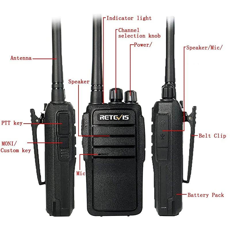 RT21 Updated 3000mAh 2 Way Radios Walkie Talkies Long Range with Earpiece Two Way Radios Rechargeable 16CH Handheld Radios for Cruise Camping and Events4 Pack