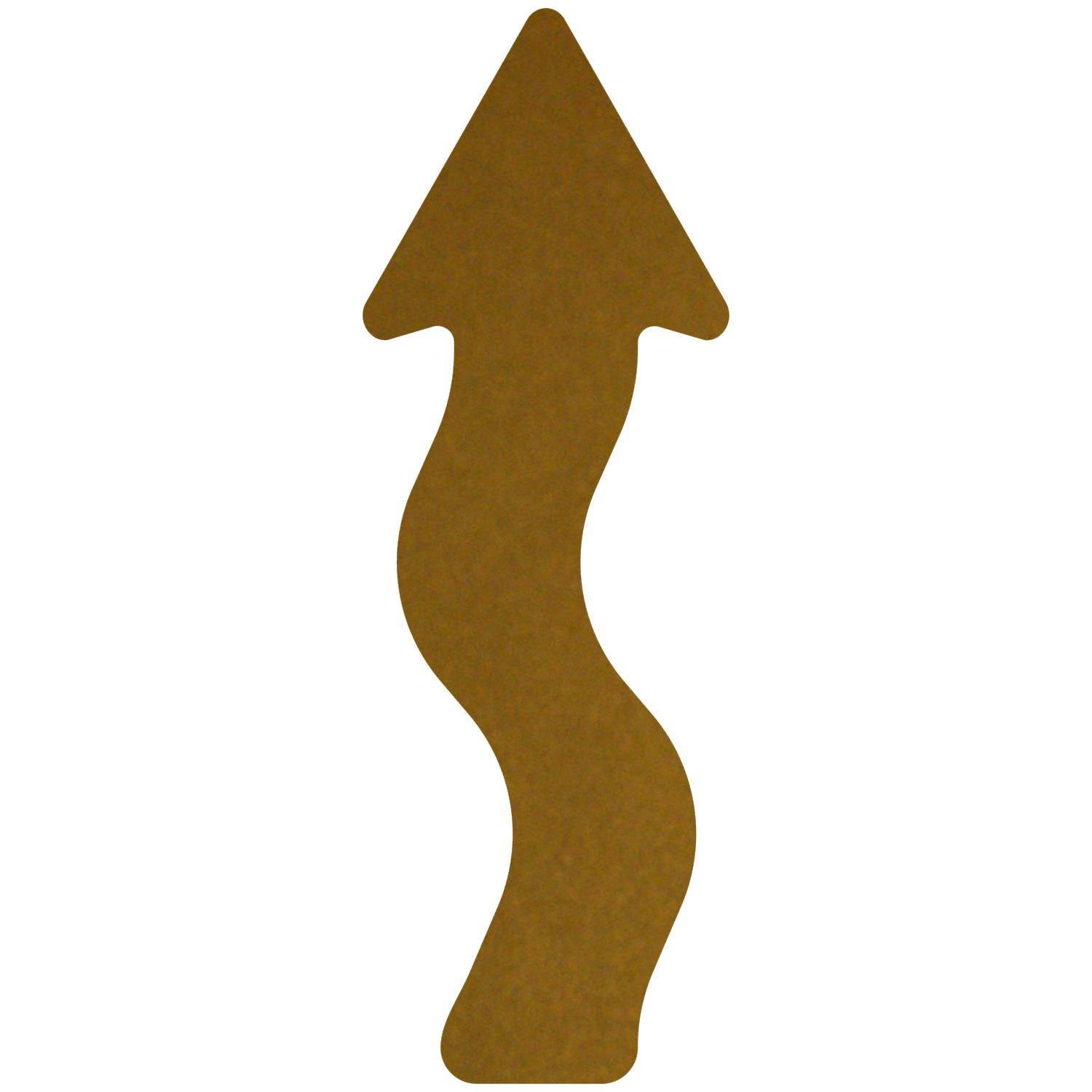 LiteMark 11 Inch Metallic Gold Curly Arrow Decals - Pack of 10