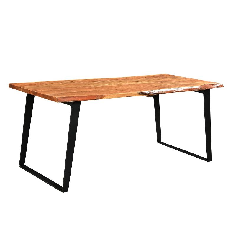 60" Live Edge Dining Table Natural - Timbergirl