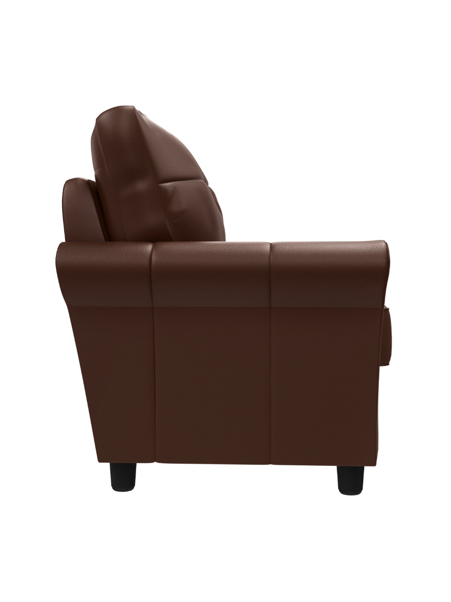 Godrej Interio Orlando Brown Leatherette 1 Seater Sofa