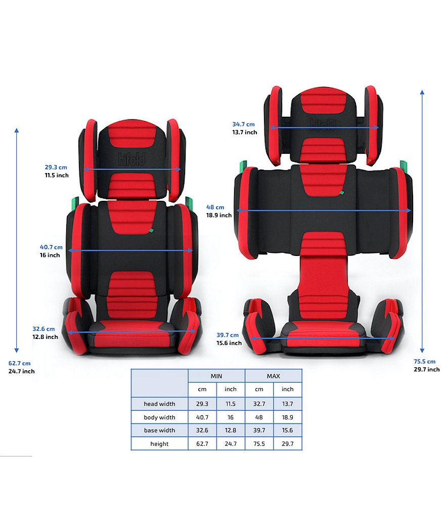 hifold Adjustable and Portable Highback Booster Car Seat