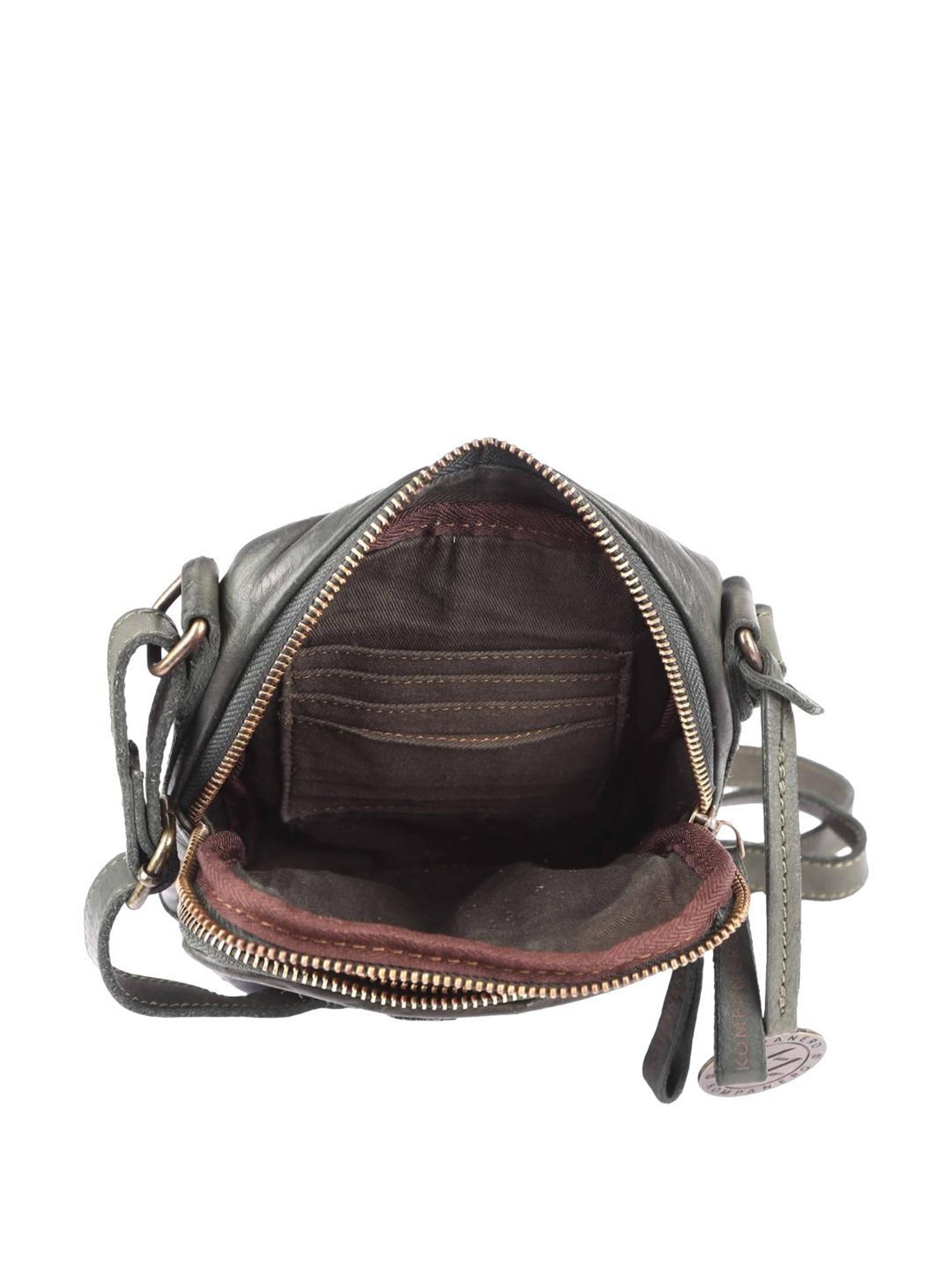 KOMPANERO Marquis Green Textured Cross Body Bag