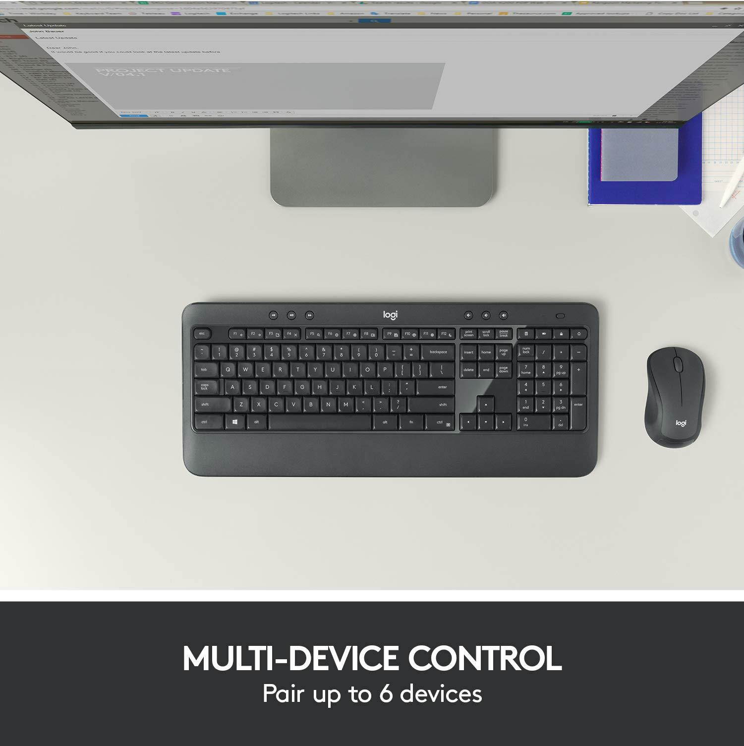 Logitech MK540 Advanced - Keyboard and mouse set - wireless - 2.4 GHz - UK English QWERTY