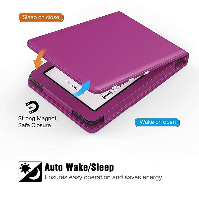 Case Compatible for Kindle Paperwhite E-Reader (10th Generation, 2018 Release) - Vertical Multi-Viewing Flip Stand Cover with Auto Sleep/Wake Fit  Kindle Paperwhite, Red