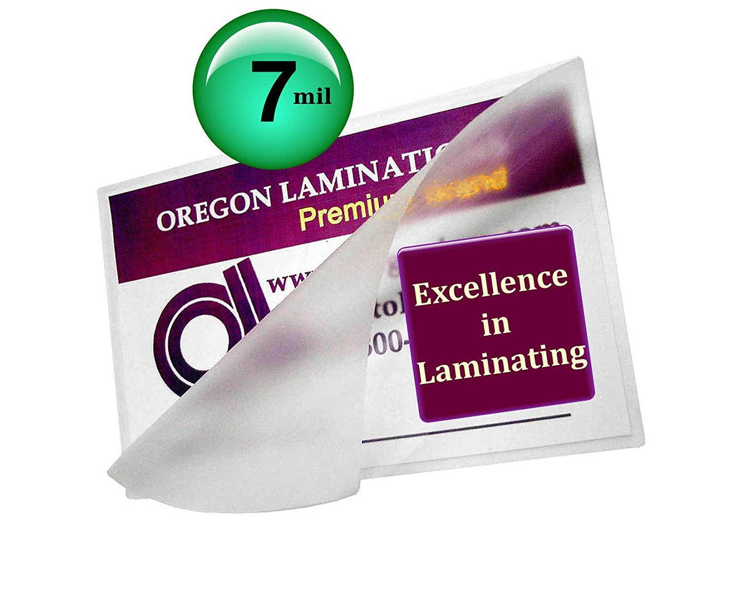Oregon Laminations Premium 7 Mil 4x6 Photo Hot Laminating Pouches 4-1/4 x 6-1/4 (Pack of 500) Clear