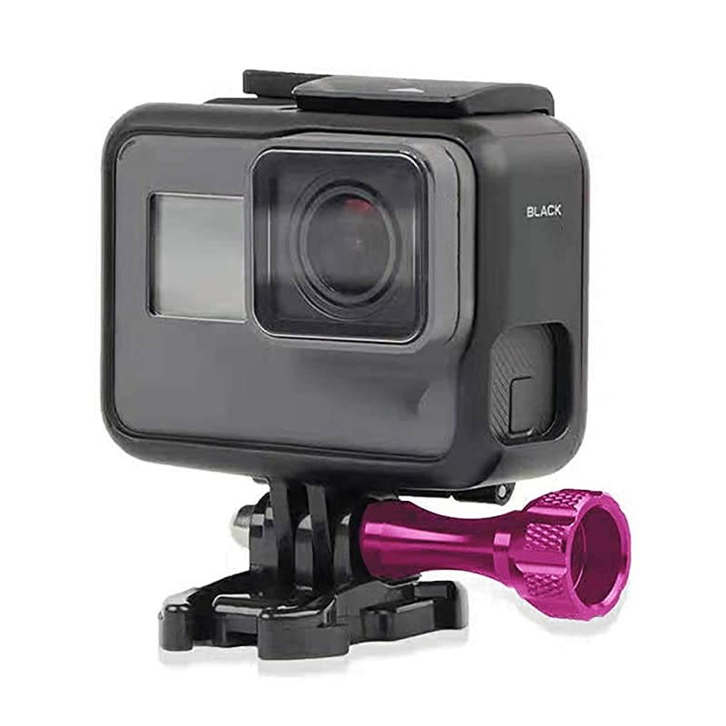 Alloy Thumb Screw, Long Thumb Screw with Cap,  3Pcs Thumb Bolt Screw, Compatible with GoPro Hero 8/7/6/5/4/3/2/1 Camera and All Slots Fully Accessible (Pink)