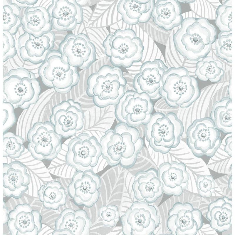 NuWallpaper Oopsie Daisy Peel and Stick Wallpaper Gray