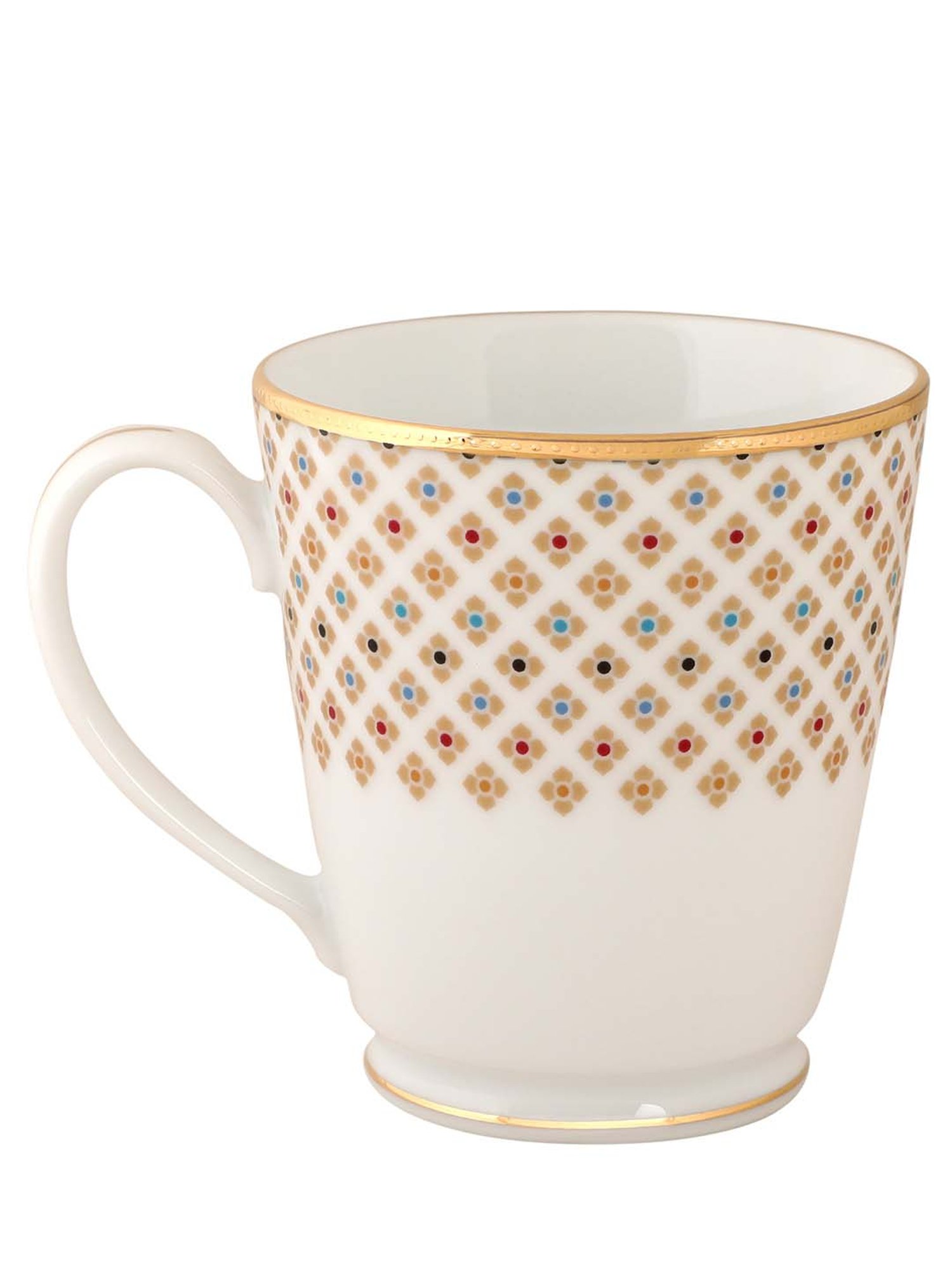 NORITAKE Hearth Multicolor Porcelain PETITE FLEUR Milk Mug (0.37 L) - Set of 1