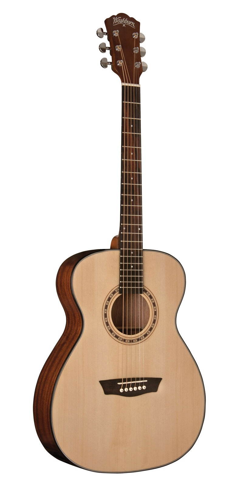 Washburn Apprentice AF5K Folk Acoustic Guitar Natural w/ Hard Case