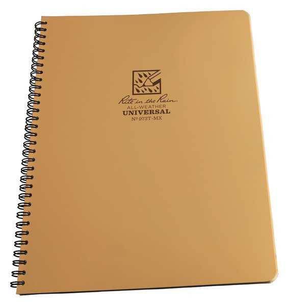 RITE IN THE RAIN 973T-MX Spiral Notebook,Universal,8-1/2 x 11 in