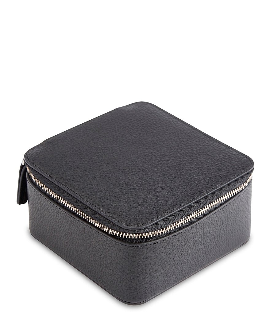 ROYCE New York Leather Zippered Travel Jewelry Organizer Case