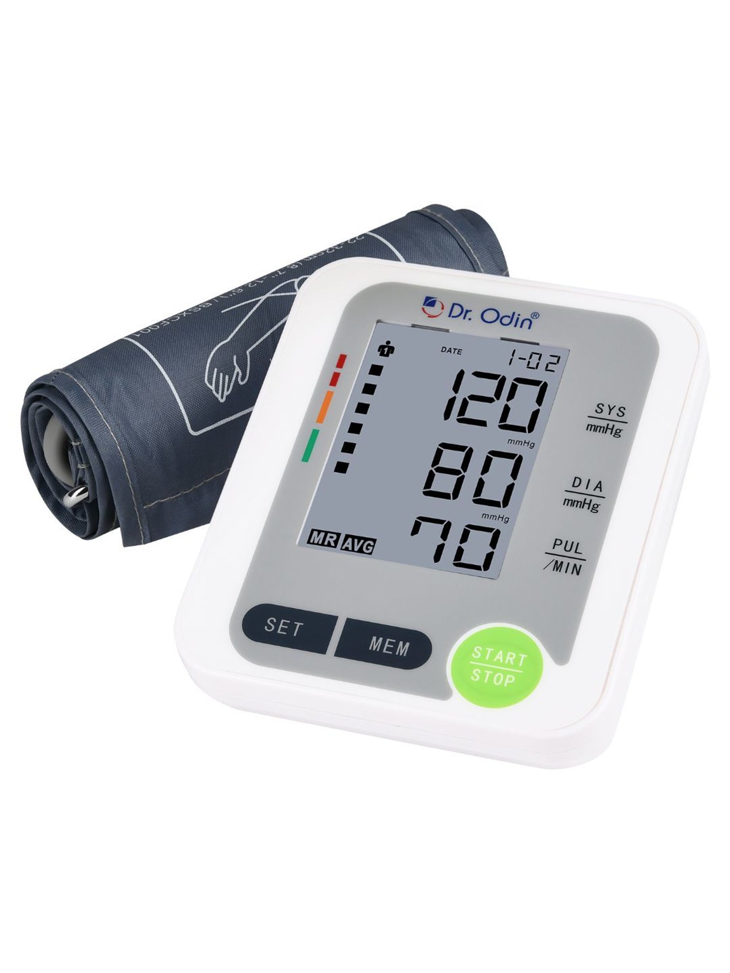 Dr. Odin BSX516 Fully Automatic Digital Blood Pressure Monitor (White)