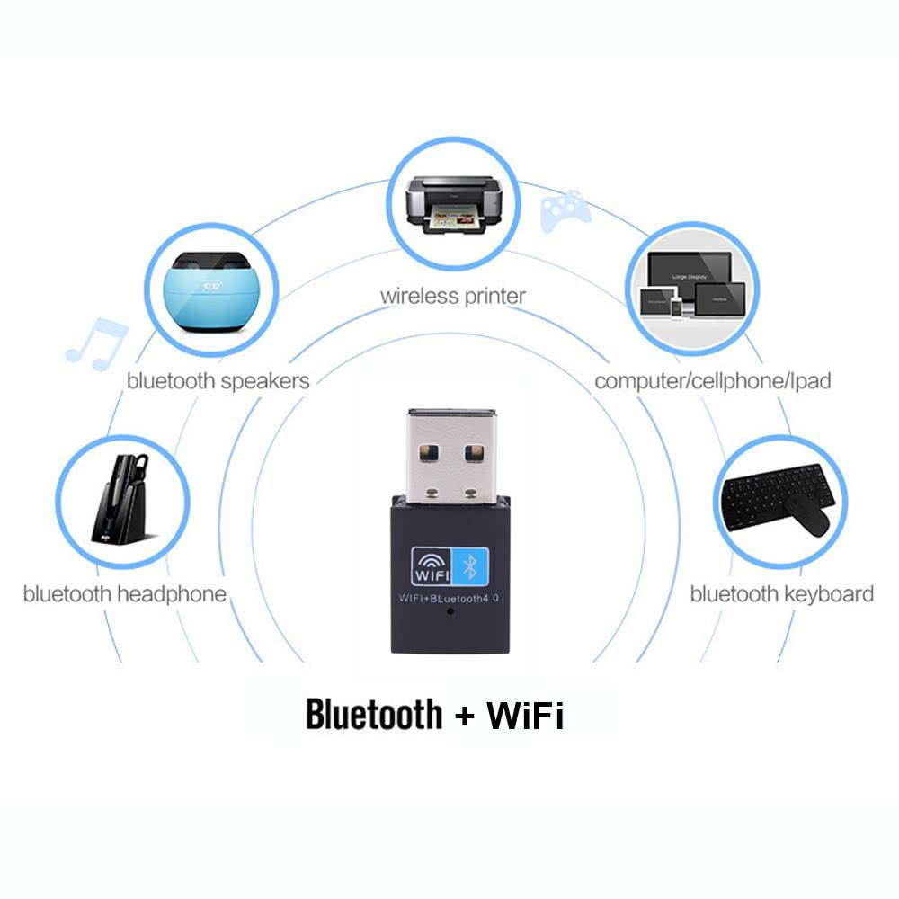 150Mbps Mini USB Wireless N WiFi Bluetooth 4.0 WLAN Network Adapter IEEE 802.11n/g/b for Windows