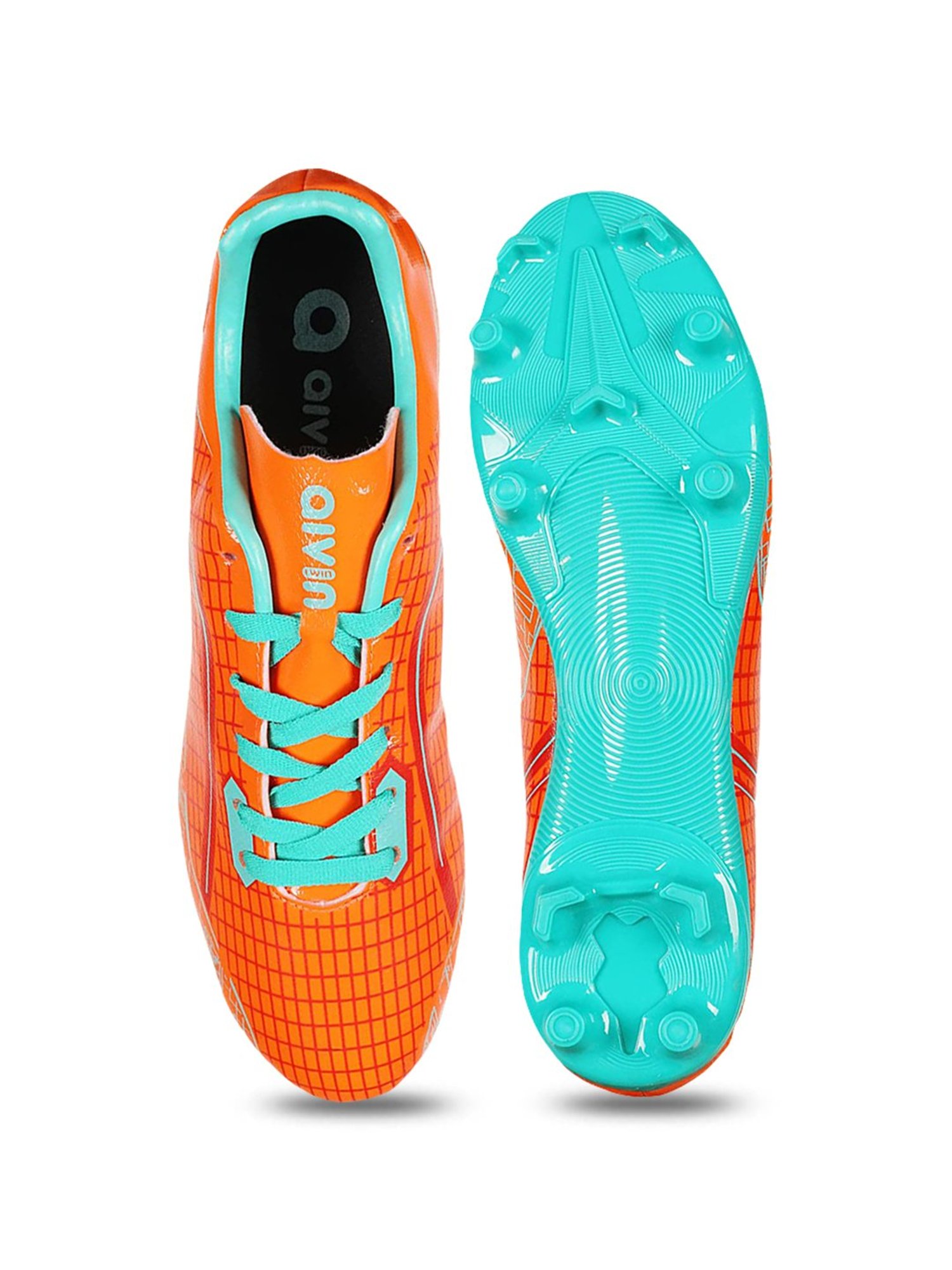 AIVIN Men's Champion Orange Football Shoes
