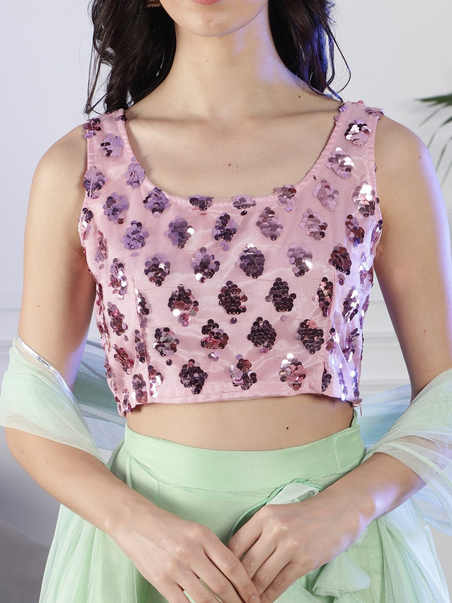 NEUDIS Pink Embellished Blouse