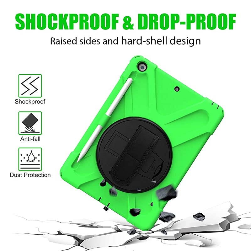 iPad 102 Case 20192020 iPad 7th8th Generation Case with Pencil Holder Kickstand Hand Strap and Shoulder Strap  Case for iPad 102 inch A2197A2198A2199A2200A2270A2428A2429A2430