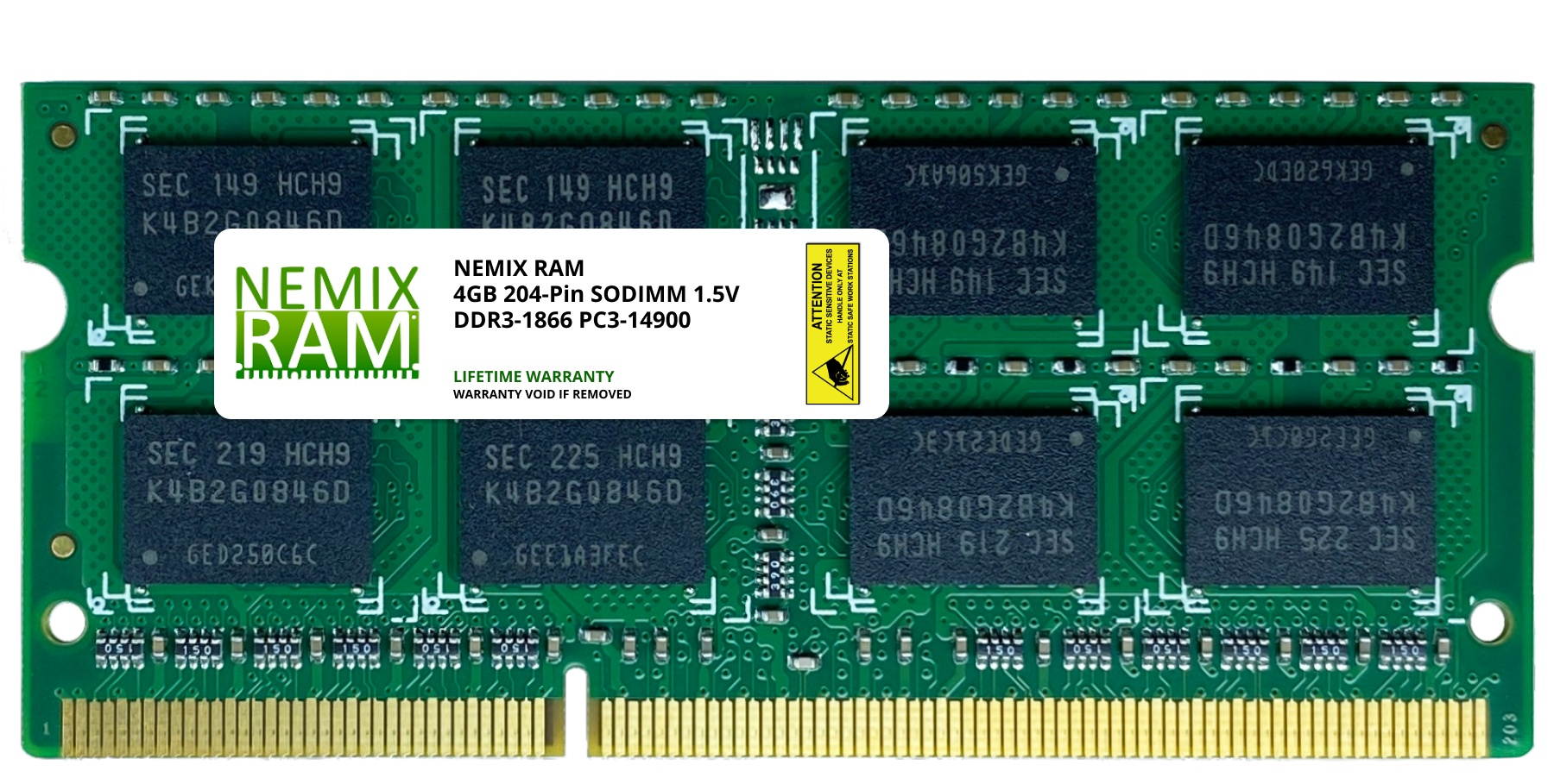 16GB (4x4GB) DDR3 1866 (PC3 14900) SODIMM Laptop Memory RAM