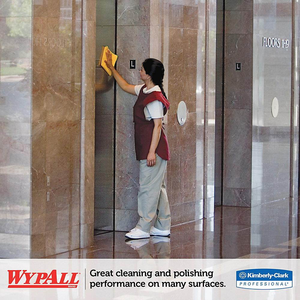 Wypall Microfiber Cloths - Cloth - 15.75" Width x 15.75" Length - 24 / Carton - Yellow