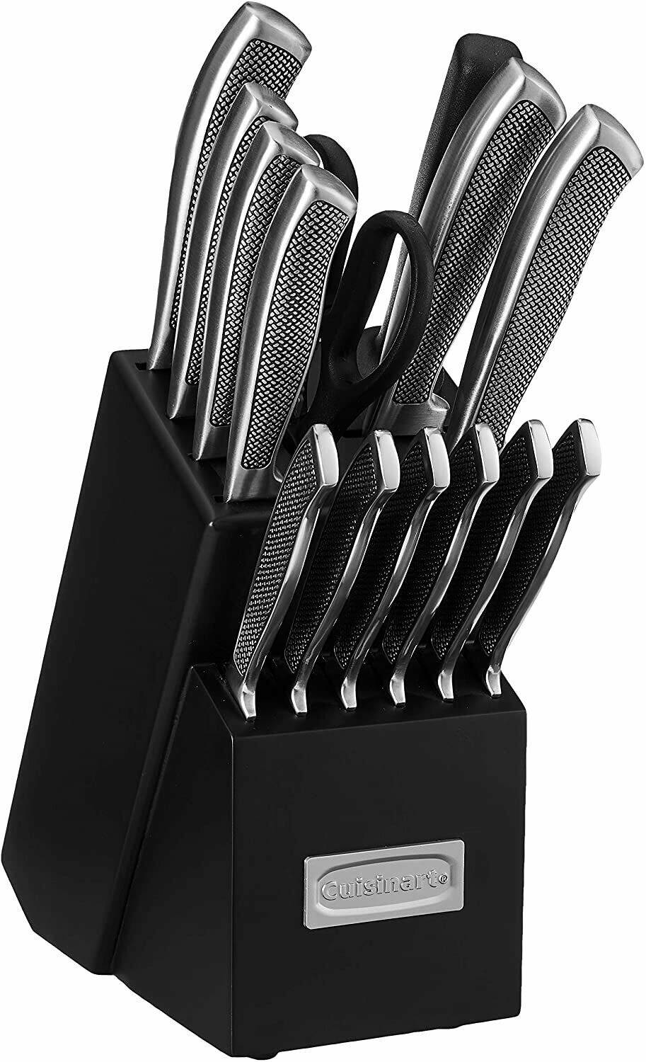Graphix Collection 15-Piece Stainless Steel Cutlery Knife Block Set