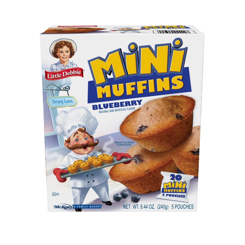Little Debbie Blueberry Mini Muffin Pouches - 8.44oz/5ct