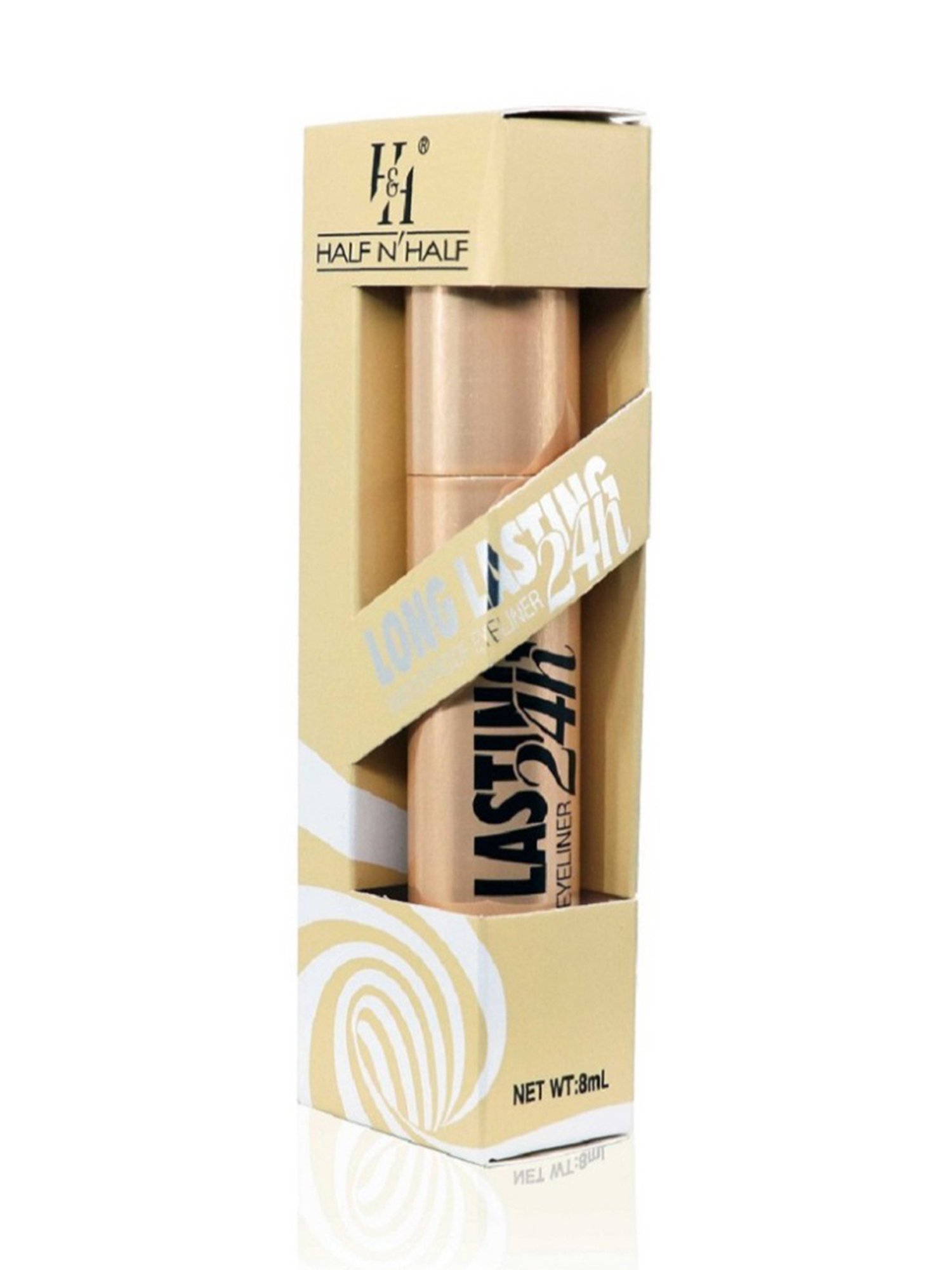 Half N Half Long Lasting 24H Waterproof Eyeliner Black - 8 ml