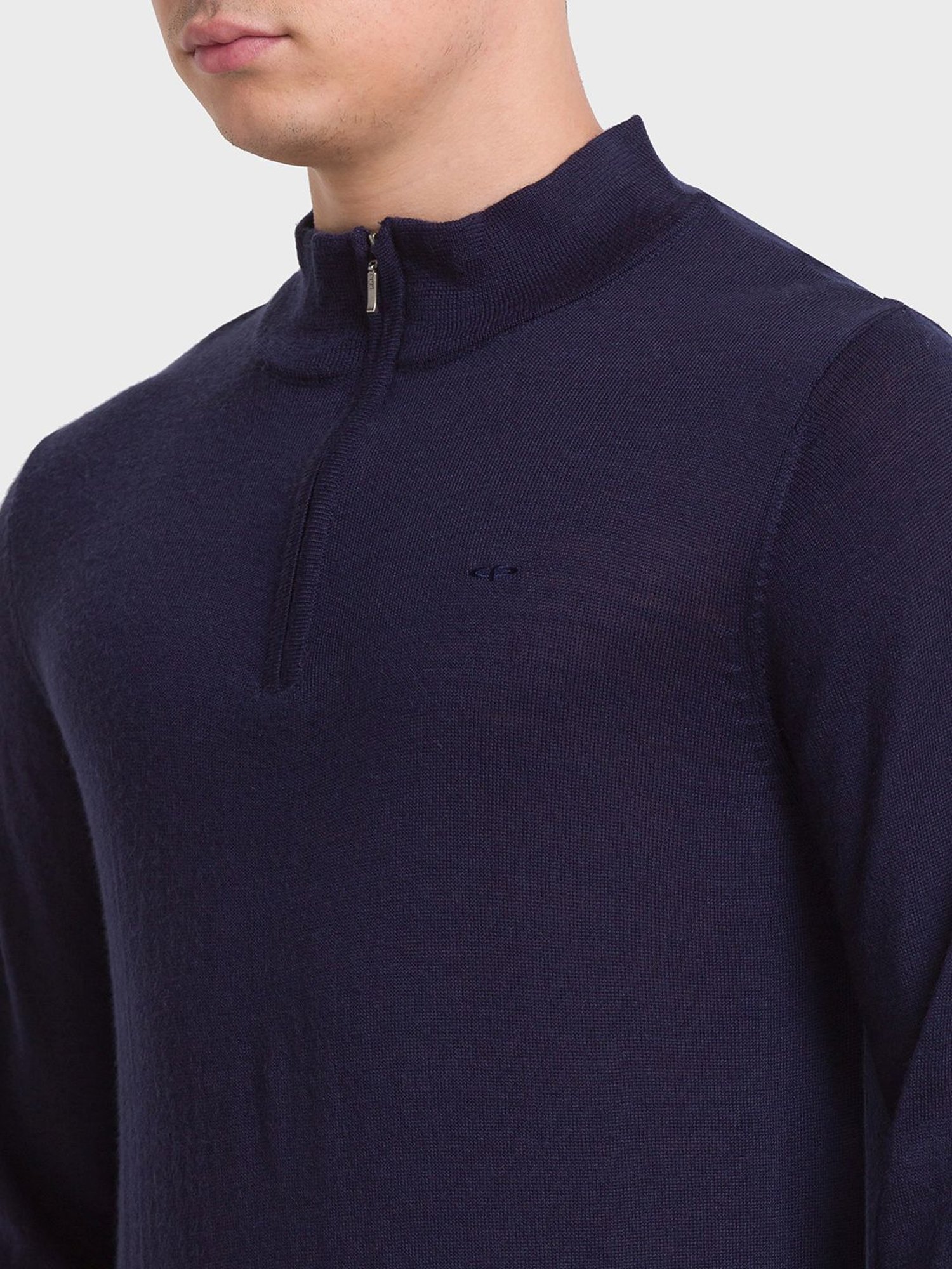 ColorPlus Navy Tailored Fit Sweaters