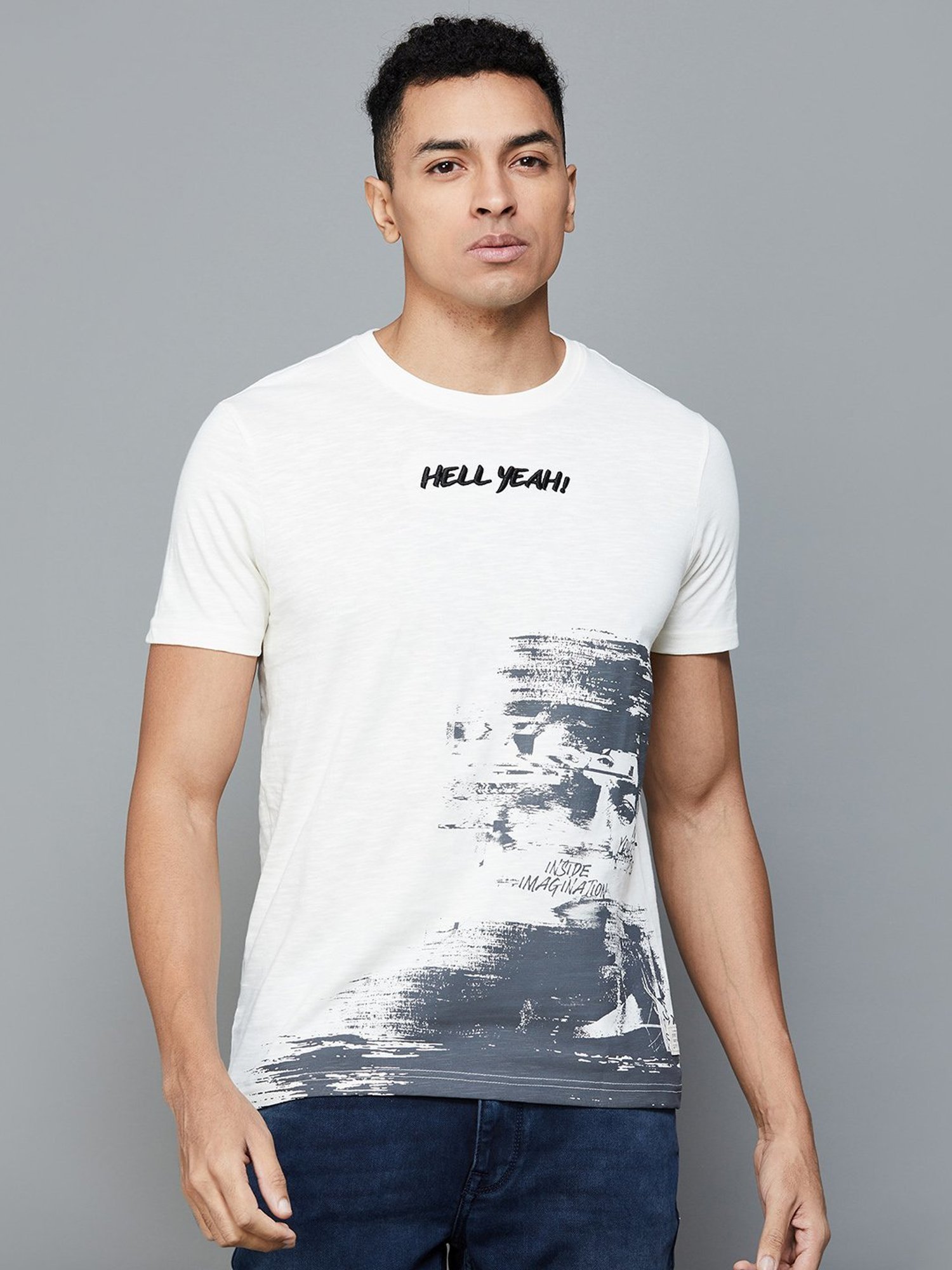 Sweet Dreams Dark Grey Regular Fit Crew T-Shirt