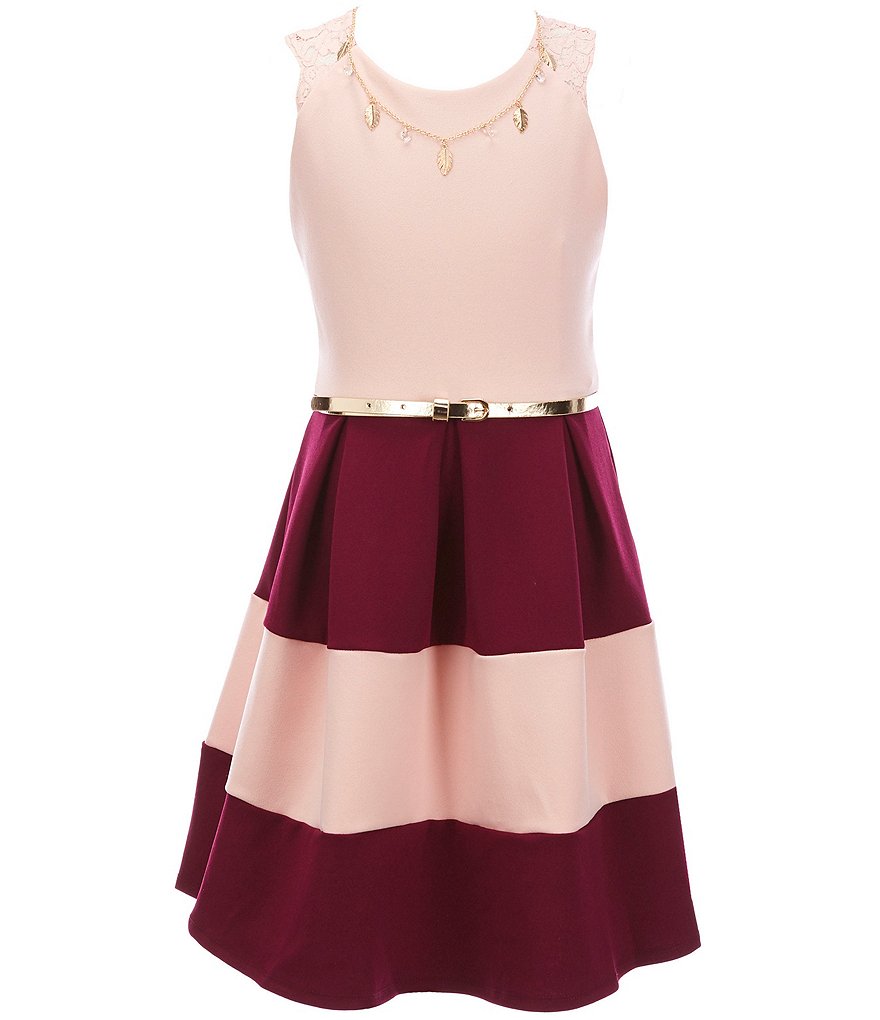 Rare Editions Big Girls 7-16 Tie-Dye Pleated Chiffon Maxi Dress