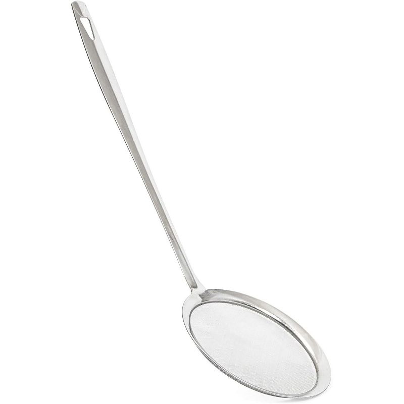 Set of 3 Juvale Skimmer Spoon, Stainless Steel Fine Mesh Sieve Ladle for Grease Strainer Cooking Frying Hot Pot in 3 Sizes