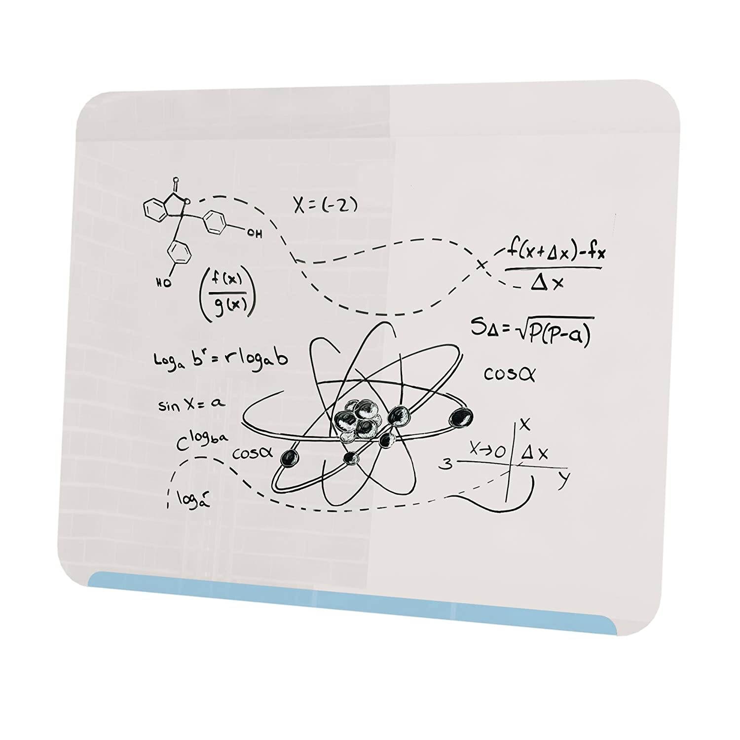 Ghent 2 3/8" x 2 1/2" LINK Board Premium Powder-Coated Magnetic Whiteboard - Soft Blue Base/White Face