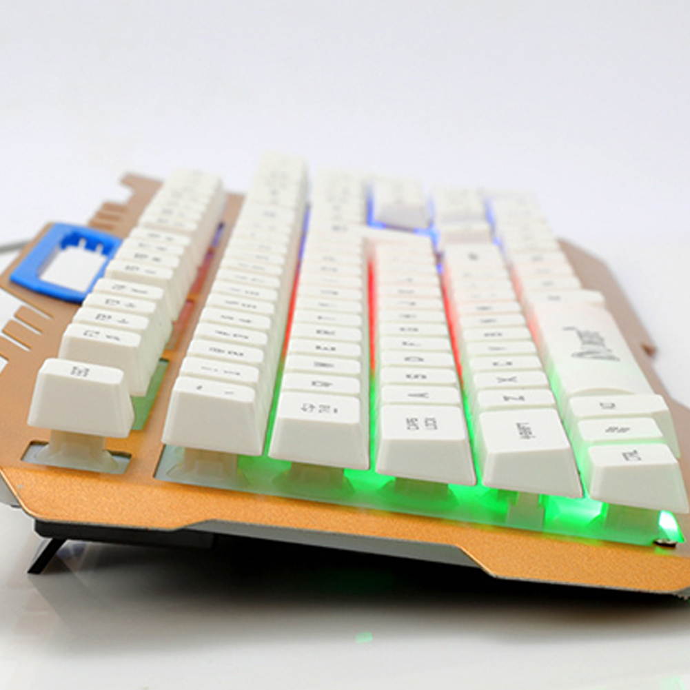 Rainbow Backlight Wired Gaming Keyboard T21 Keyboard Mechanical Touch Wired Luminous Game