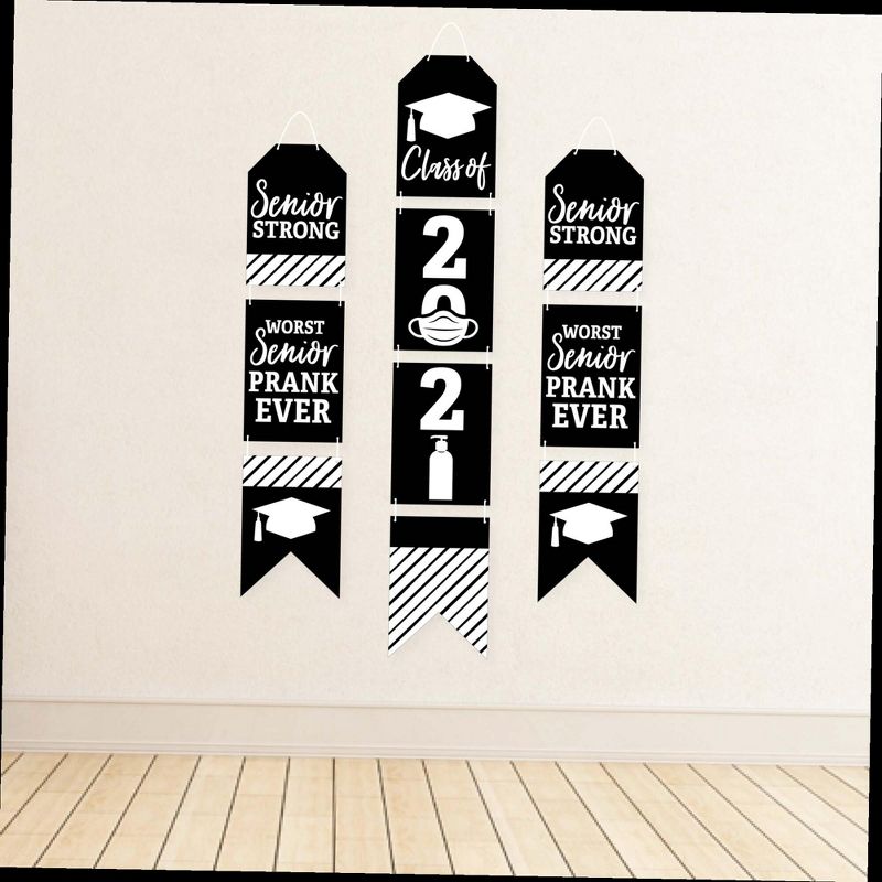 Big Dot of Happiness Senior Strong - Hanging Porch Class of 2021 Graduation Party Outdoor Decorations - Front Door Decor - 1 Piece Sign