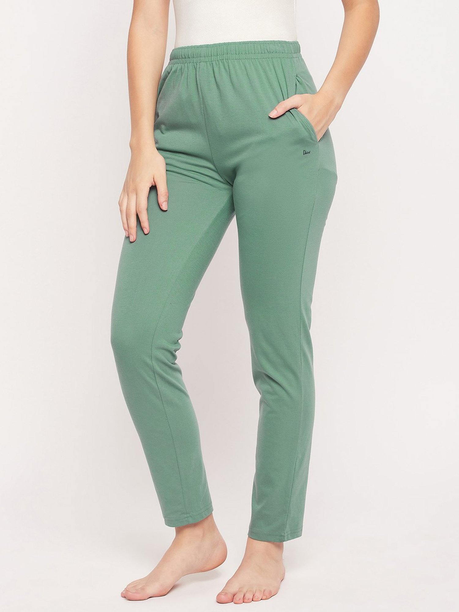 Okane Green Mid Rise Lounge Pants
