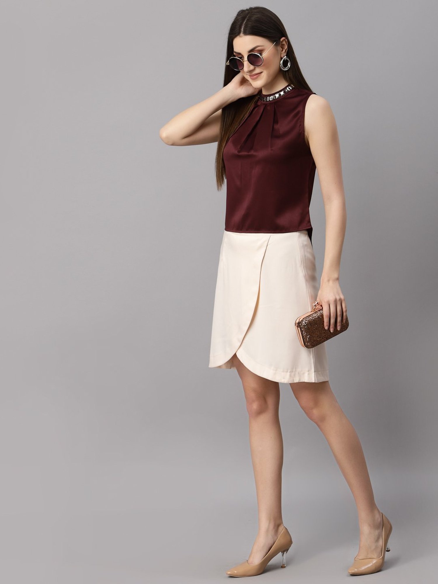 NEUDIS Burgundy High Low Top