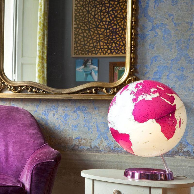 Light & Color Illuminated Designer Globe Hot Pink - Waypoint Geographic