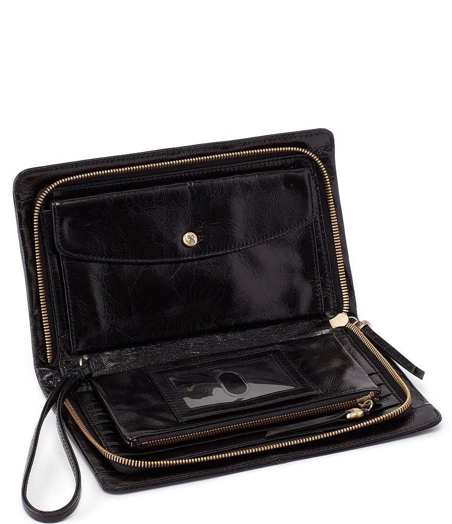 HOBO Link Leather Zip Wristlet