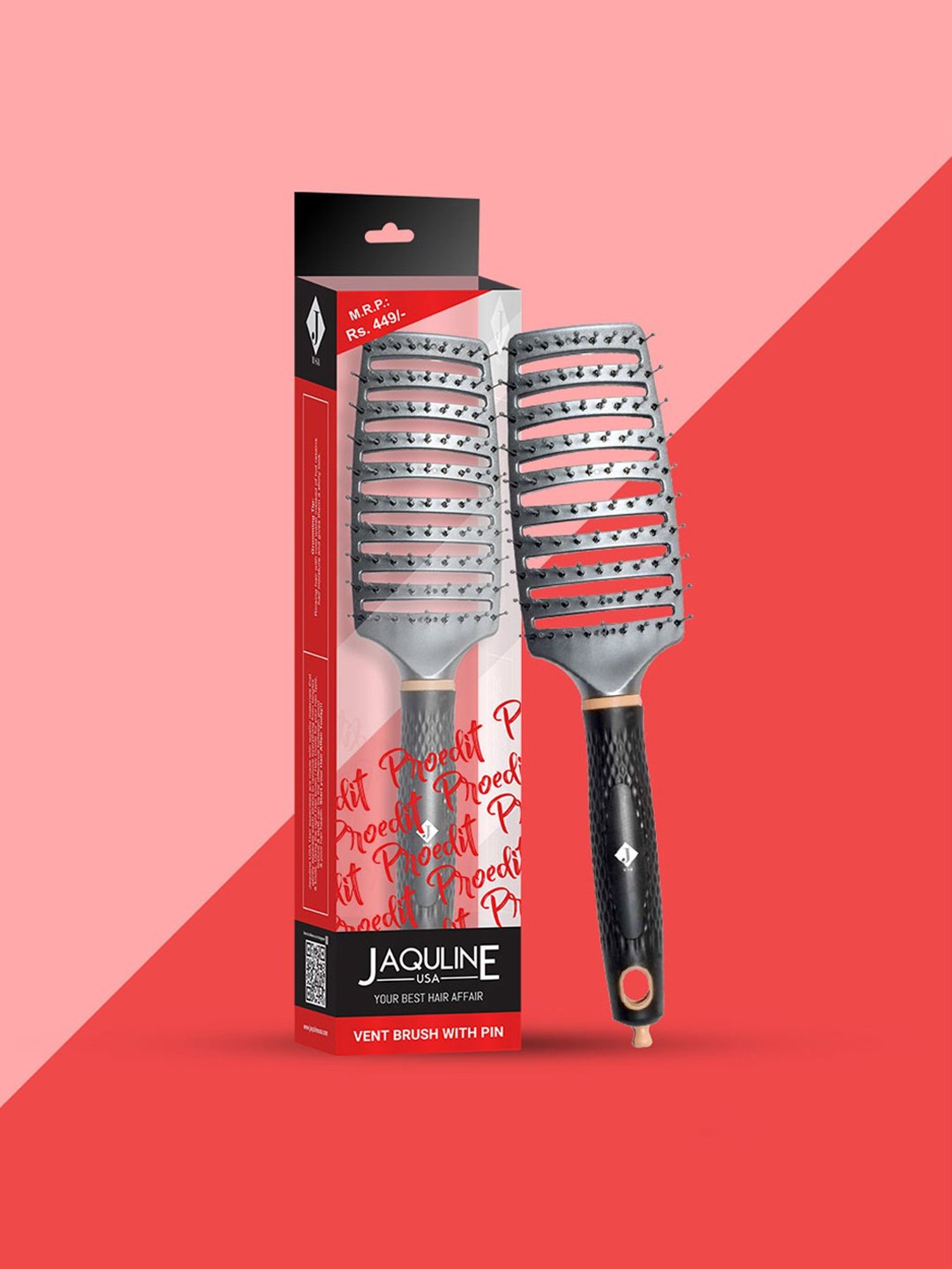Jaquline USA Vent Brush with Pin