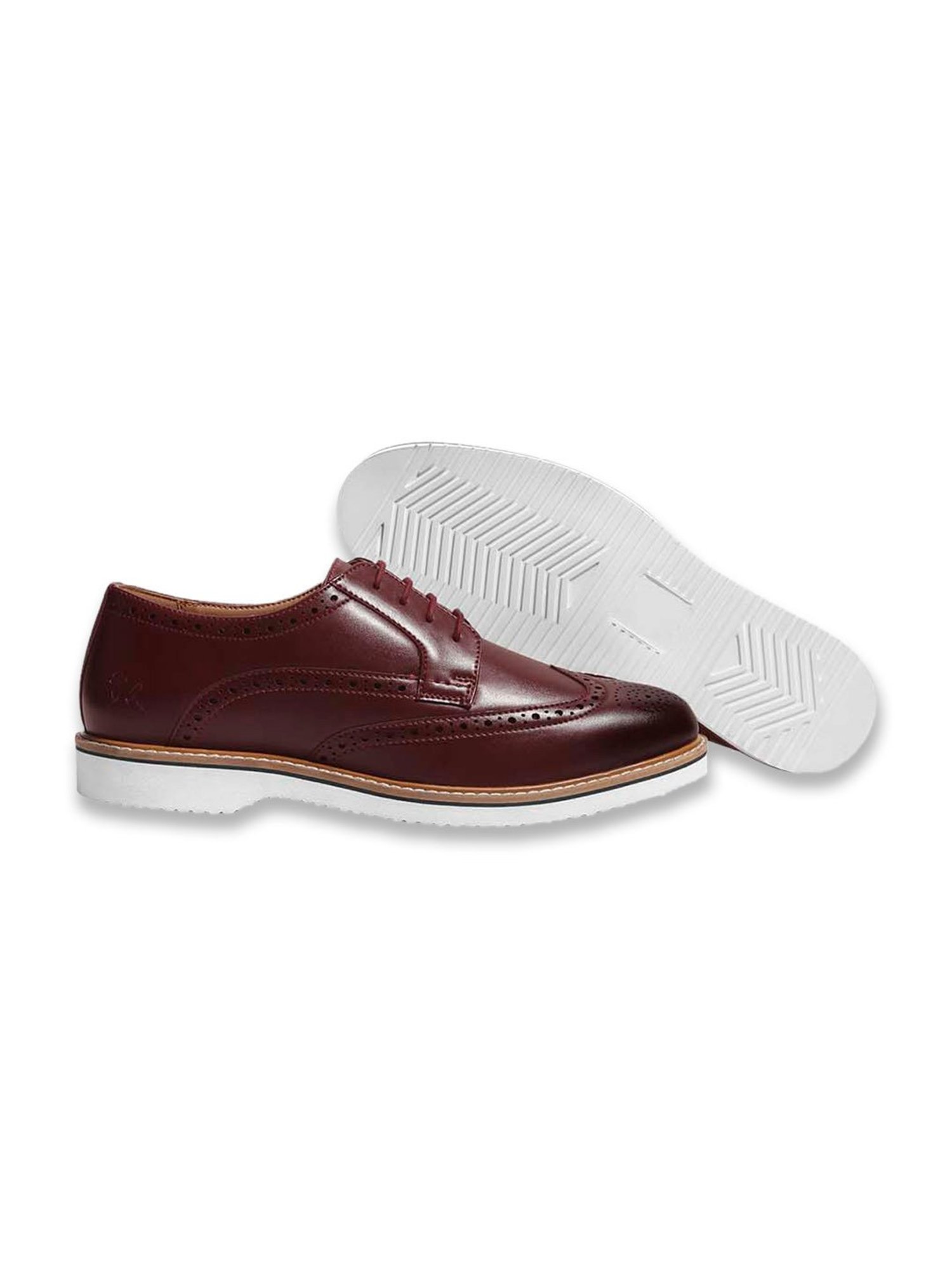 Neemans Men's Burgundy Brogue Shoes