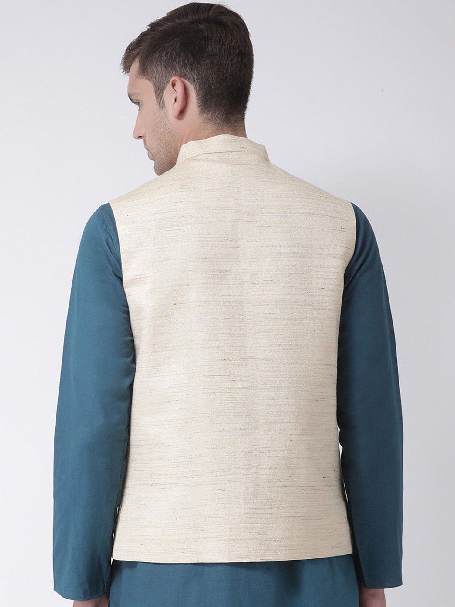 TABARD Beige Regular Texture Nehru Jacket
