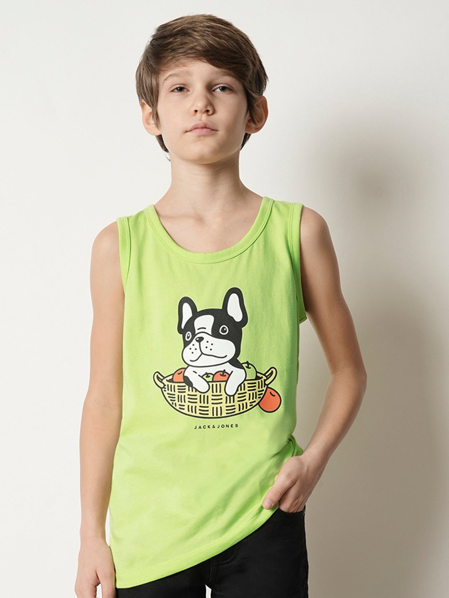 Jack & Jones Junior Green Printed T-Shirt