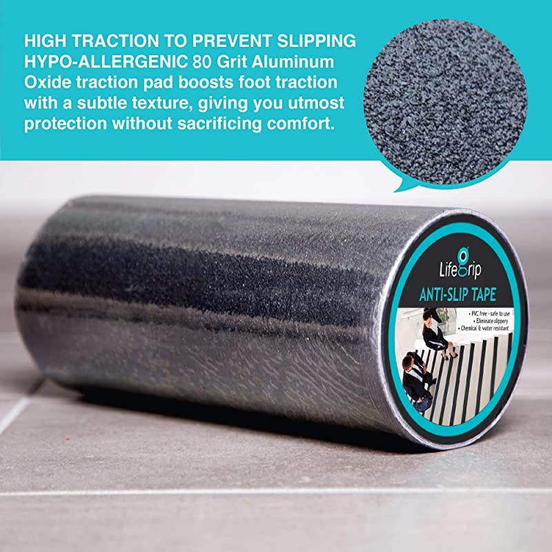 Slip Traction Tape 12 Inch x 30 Foot Best Grip Friction Abrasive Adhesive for Stairs Tread Step Indoor Outdoor Tape 12quot X 30