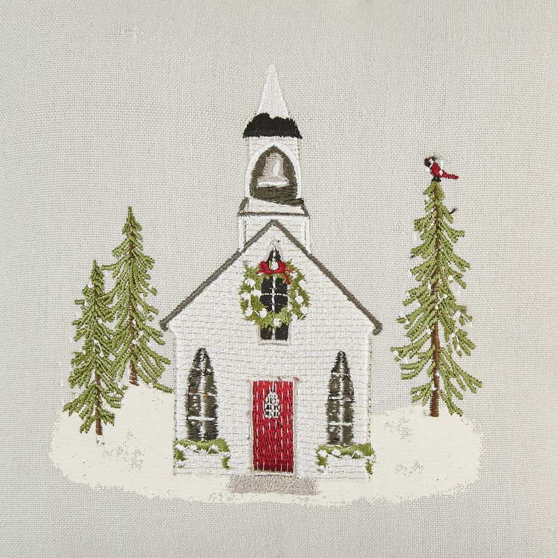 Park Designs Embroidered Church Pillow - Off-White