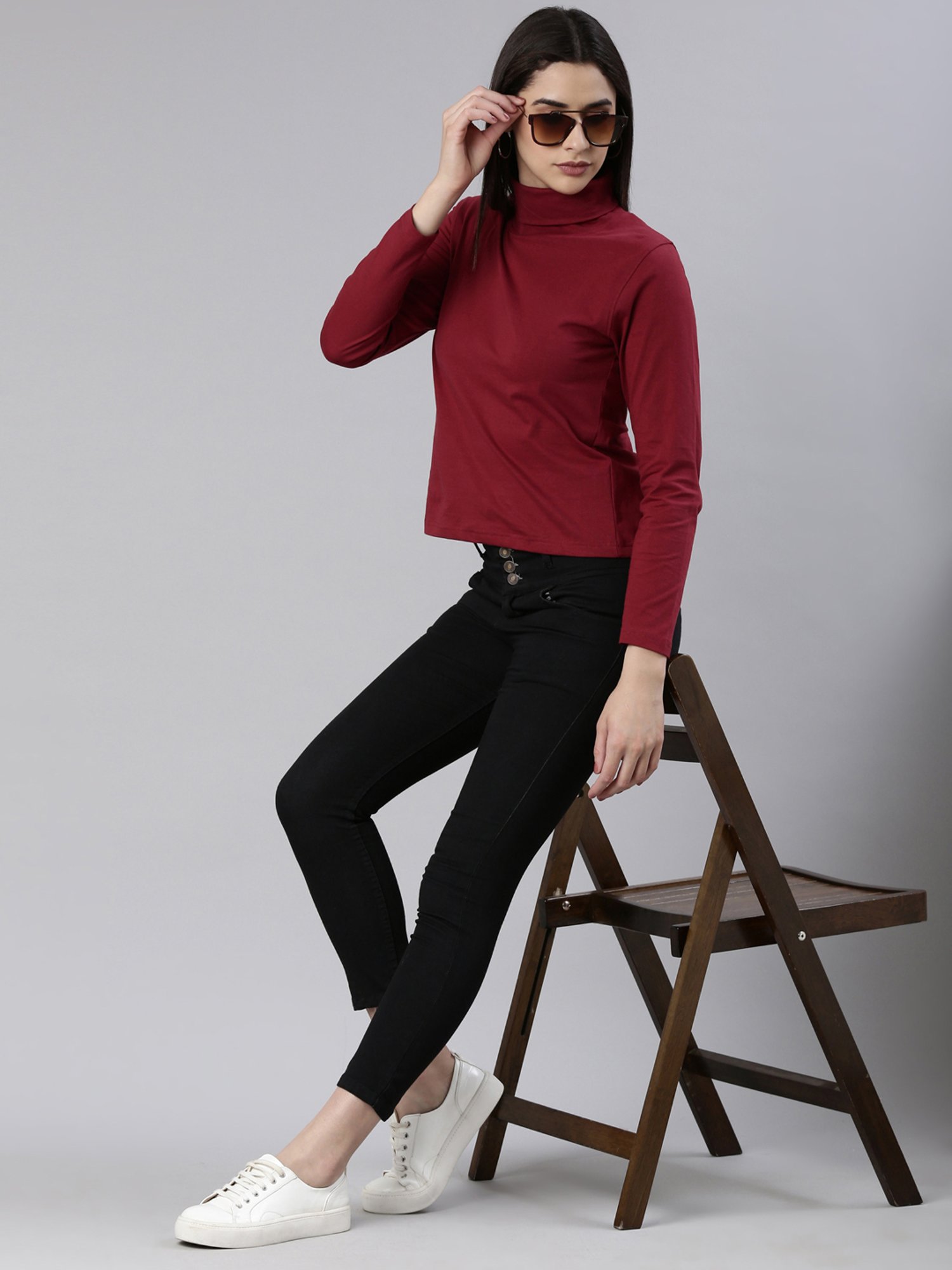 Kryptic Maroon Cotton Regular Fit T-Shirt (Pack Of 2)