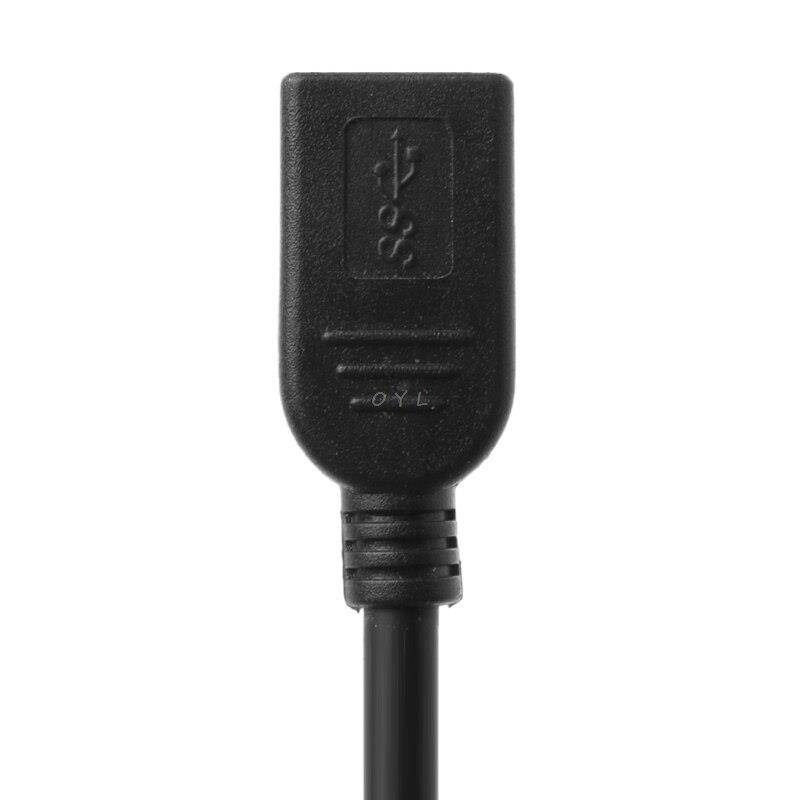 Black USB 3.0 Extension Cable Male to Female Data Sync Fast Speed Cord Connector