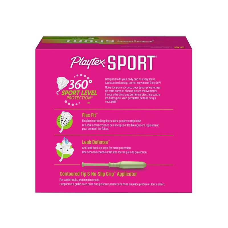 Playtex Sport Tampons - Plastic - Unscented - Super - 36ct