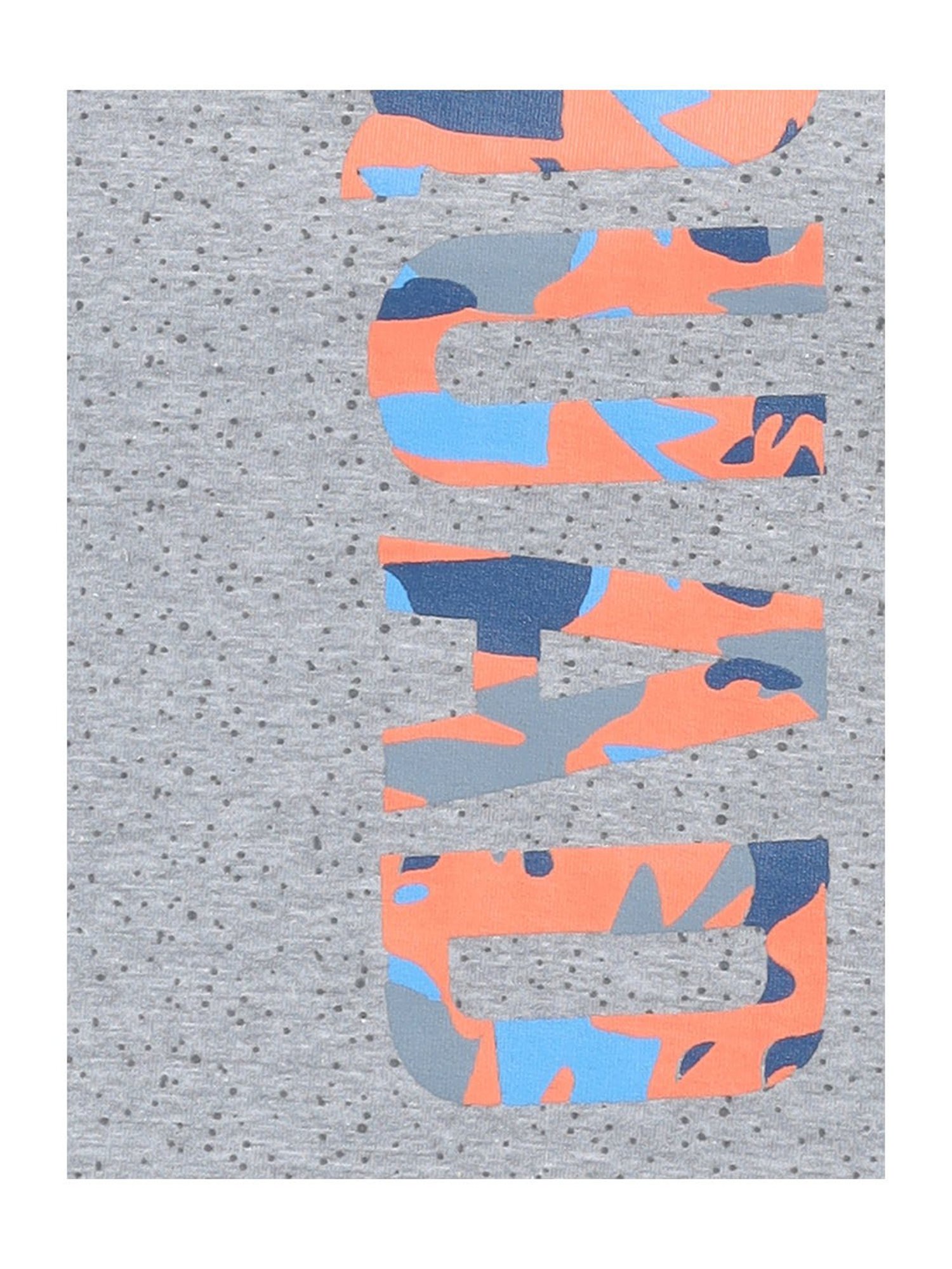 Todd N Teen Kids Grey & Royal Blue Printed T-Shirt with Trackpants