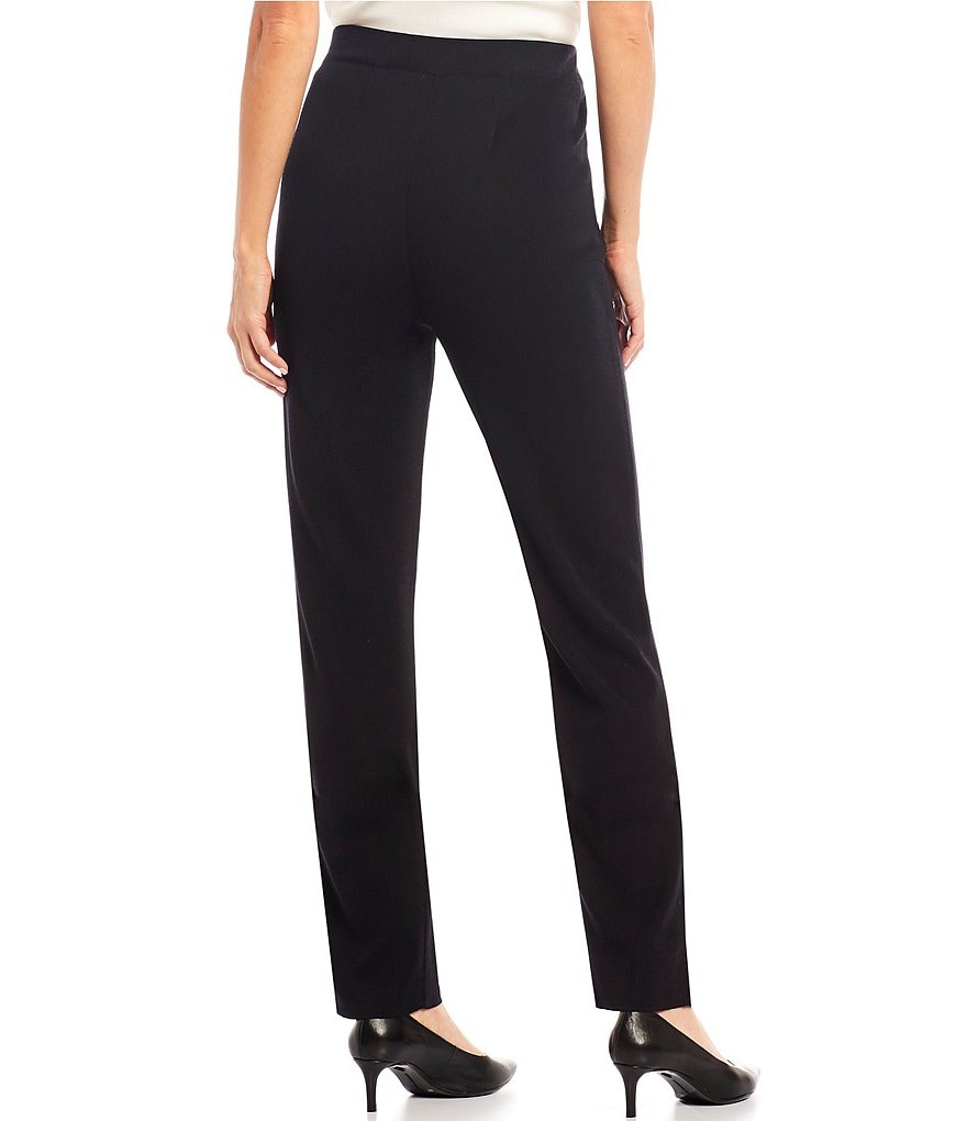 Eva Varro Solid Knit Jersey Banded Hem Pull-On Harem Pants