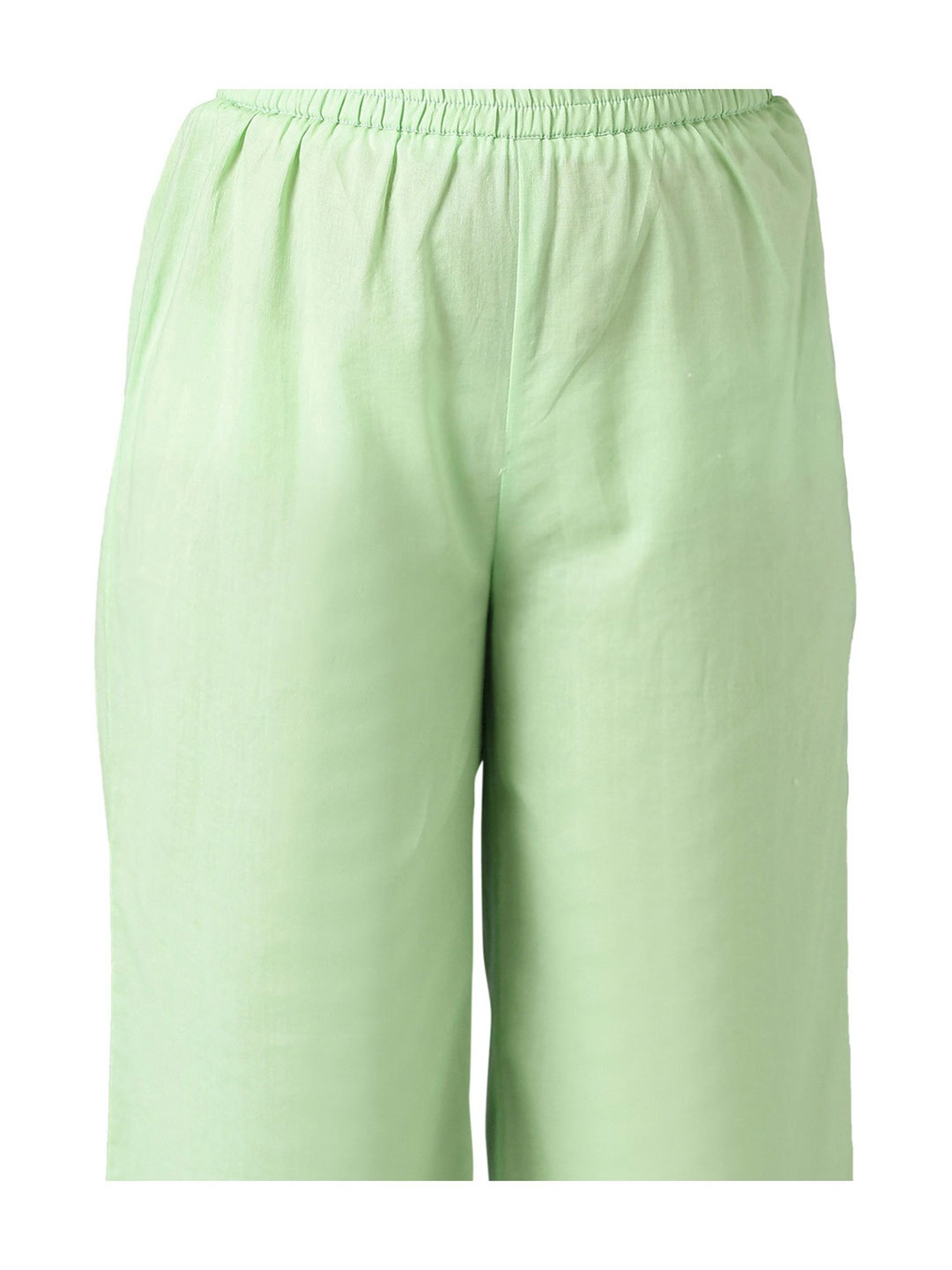 Aurelia Kids Green Embroidered Kurta with Pants & Dupatta