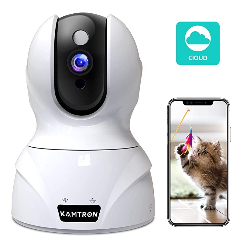 Wireless Security Camera, HD WiFi Security Surveillance IP Camera Home Monitor with Motion Detection Two-Way Audio Night Vision,White (G-826w)