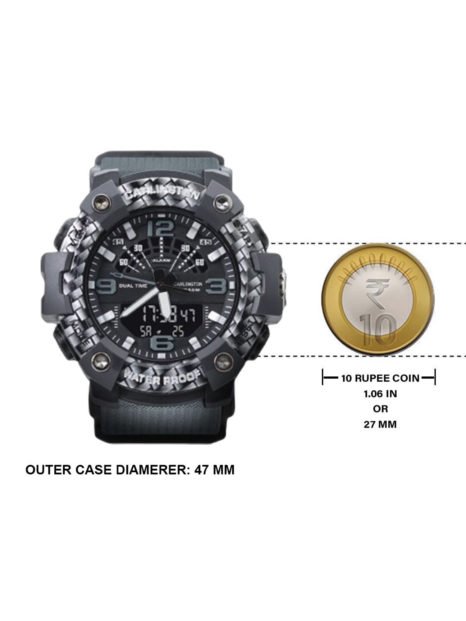 Carlington Endurance 9103 Grey Chronograph Watch for Men